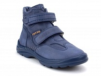 211-22 Тотто (Totto), ботинки демисезонные утепленные, байка, кожа, синий. в Камчатке