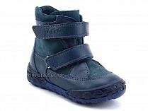 127-3,13 Тотто (Totto), ботинки демисезонные утепленные, байка, синий, кожа в Камчатке