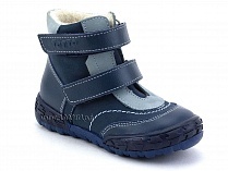 133-3,13,09 Тотто (Totto), ботинки детские ортопедические профилактические, байка, кожа, нубук, темно-синий. в Камчатке