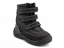 А43-038 Сурсил (Sursil-Ortho), ботинки детские ортопедические с высоким берцем, зимние, натуральный мех, кожа, текстиль, черный в Камчатке