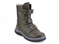 207з (31-40) Аквелла (Akwella), ботинки зимние ортопедические с высоким берцем, натуральная шерсть, кожа, тёмно-зелёный в Камчатке