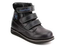 23-253 Сурсил (Sursil-Ortho), ботинки детские ортопедические с высоким берцем, кожа, нубук, черный в Камчатке