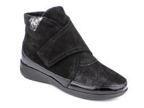 200233  Сурсил-Орто (Sursil-Ortho), ботинки для взрослых, черные, нубук, стрейч, кожа, полнота 7 в Камчатке