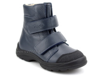 338-712 Тотто (Totto), ботинки детские утепленные ортопедические профилактические, кожа, синий в Камчатке