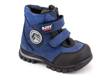 031-600-013-05-240 (21-25) Джойшуз (Djoyshoes) ботинки детские зимние ортопедические профилактические, натуральный мех, кожа, темно-синий, милитари в Камчатке