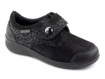 200232  Сурсил-Орто (Sursil-Ortho), туфли для взрослых, черные, нубук, стрейч, кожа, полнота 7 в Камчатке