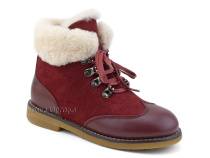 А44-071-3 Сурсил (Sursil-Ortho), ботинки детские ортопедические профилактичские, зимние, натуральный мех, замша, кожа, бордовый в Камчатке