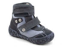 238-21,111,11 Тотто (Totto), ботинки демисезонные утепленные, байка, кожа, серый, черный в Камчатке