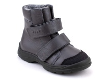 338-721 Тотто (Totto), ботинки детские утепленные ортопедические профилактические, кожа, серый. в Камчатке