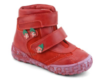 238-196,186 Тотто (Totto), ботинки демисезонные утепленные, байка,  кожа,нубук,  красный, в Камчатке