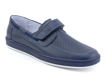 30025-712 Тотто (Totto), туфли школьные ортопедические профилактические, кожа, синий в Камчатке