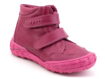 201-267 Тотто (Totto), ботинки демисезонние детские профилактические на байке, кожа, фуксия. в Камчатке