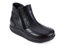 84-11И-2-490/58 Рикосс (Ricoss) ботинки для взрослых демисезонные утепленные, ворсин, кожа, черный, полнота 9 