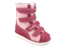 23-220 Сурсил-Орто (Sursil-Ortho), ботинки демисезонные детские ортопедические  с тутором, кожа, розовый в Камчатке