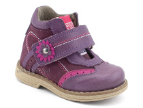 202-4 Твики (Twiki), ботинки демисезонные детские ортопедические профилактические на флисе, кожа, нубук, фиолетовый в Камчатке